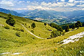 Monte Baldo (Trentino) - Pendii erbosi che si affacciano sulla Valle dell'Adige.